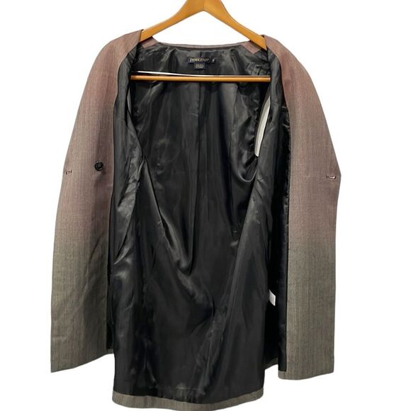 NEW Pendleton Women Wool Sleeveless Coat Vest Long Line Ombré Herringbone - Picture 5 of 13